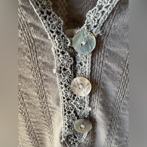 POL babydoll sleeveless grey tank knit size large boho top - Picture 7 of 9